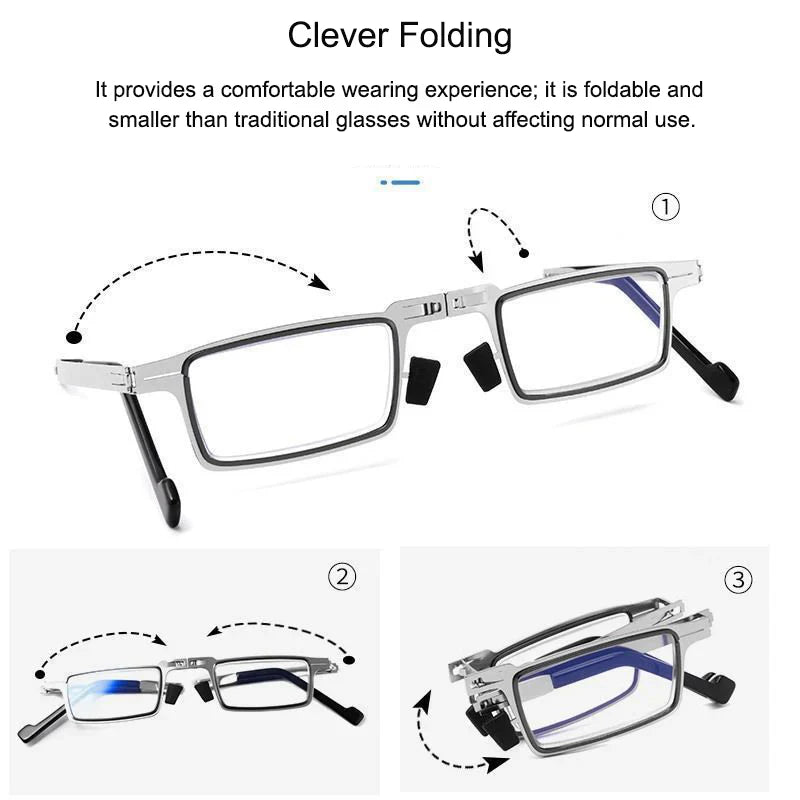 🔥Foldable Anti-Blue Light Reading Glasses🎁With Power Zoom Intelligent
